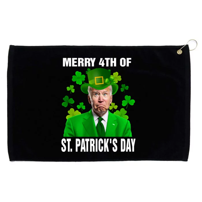 Merry 4th Of St Patricks Day Joe Biden Leprechaun Grommeted Golf Towel