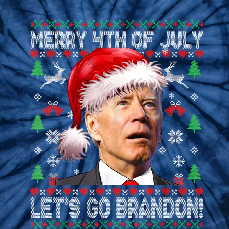 Merry 4th Of July Let's Go Branson Brandon Ugly Sweater Tie-Dye T-Shirt