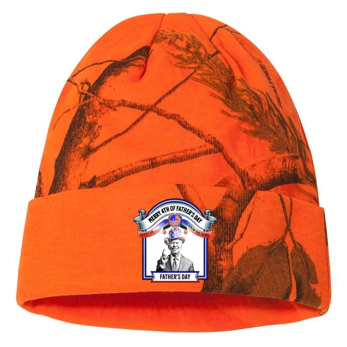 Merry 4th Of FatherS Day Joe Biden Gift Kati - 12in Camo Beanie