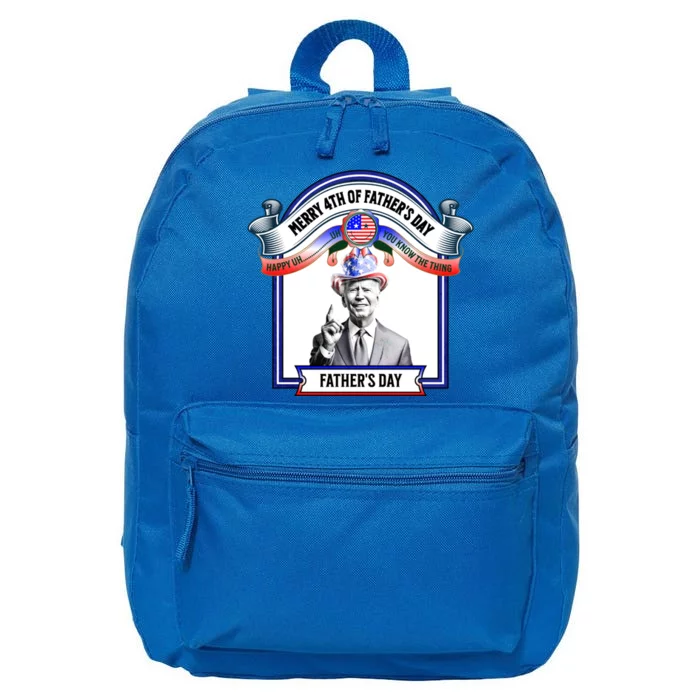 Merry 4th Of FatherS Day Joe Biden Gift 16 in Basic Backpack