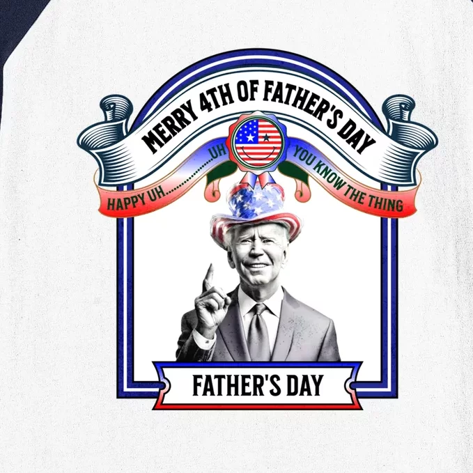 Merry 4th Of FatherS Day Joe Biden Gift Baseball Sleeve Shirt