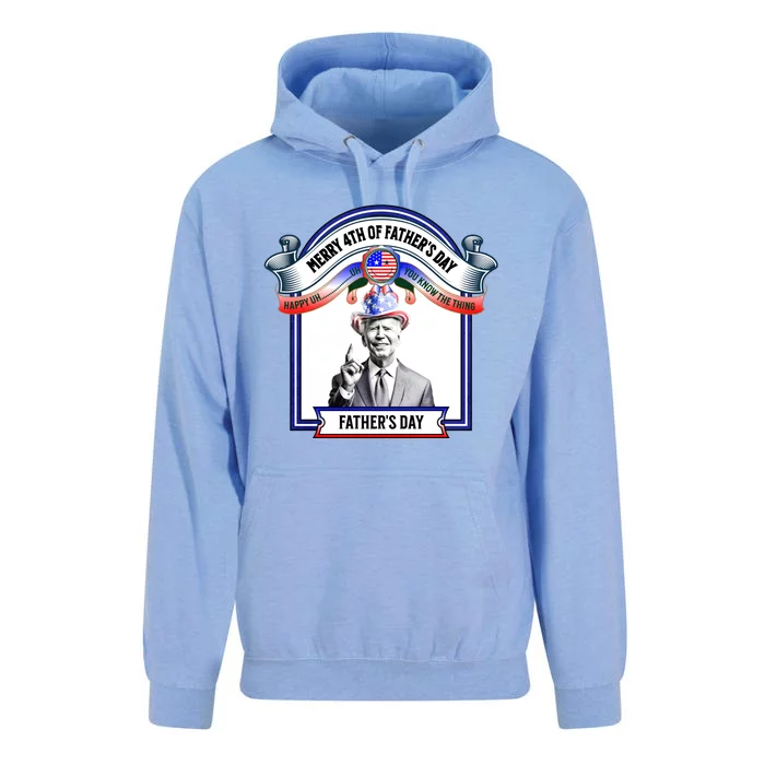 Merry 4th Of FatherS Day Joe Biden Gift Unisex Surf Hoodie