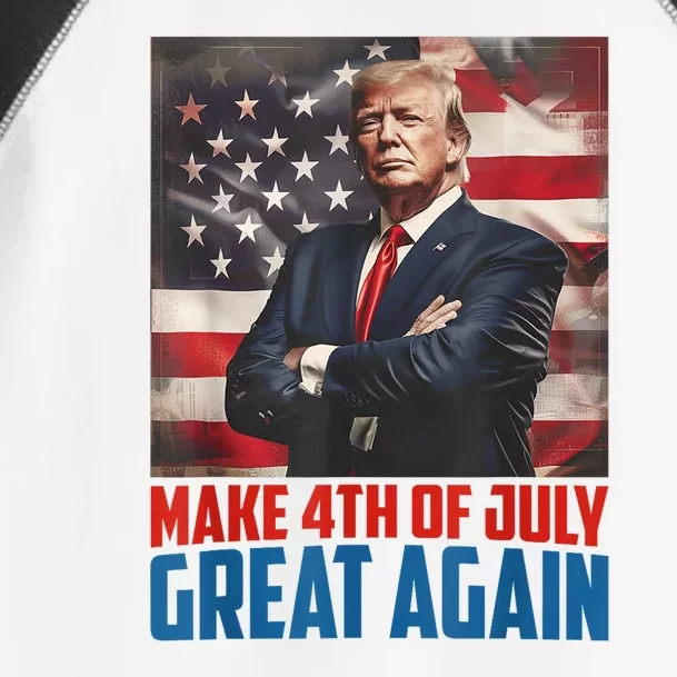 Make 4th Of July Great Again Trump 2024 Independence Day Toddler Fine Jersey T-Shirt