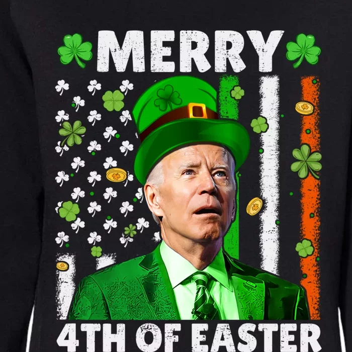 Merry 4th Of St PatrickS Day Funny Joe Biden Leprechaun Hat Gift Womens California Wash Sweatshirt