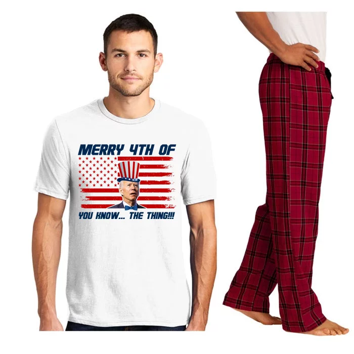 Merry 4th Of You Know The Thing Funny Joe Biden America Pajama Set