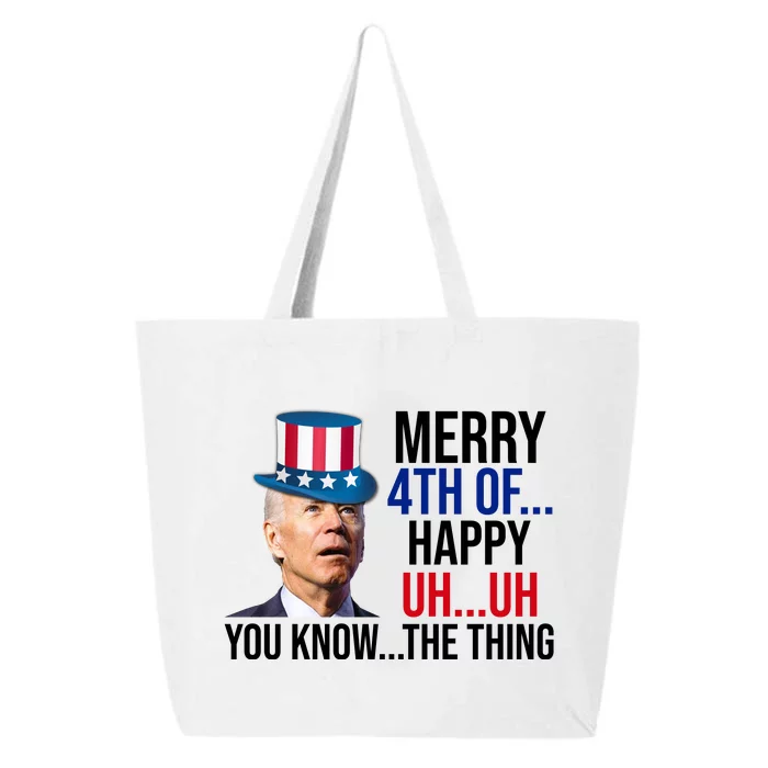 Merry 4th You Know The Thing Funny Confused Joe Biden 25L Jumbo Tote