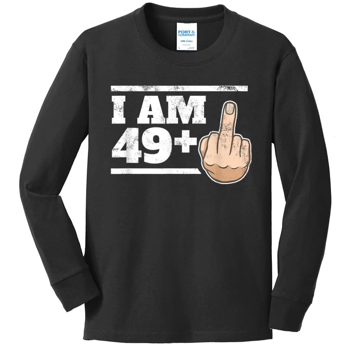 Milestone 50th Birthday - Gag Bday Joke Gift Idea: 49+1 Kids Long Sleeve Shirt