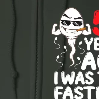 Mens 50th Birthday Gag Dress 50 Years Ago I Was The Fastest Funny Full Zip Hoodie