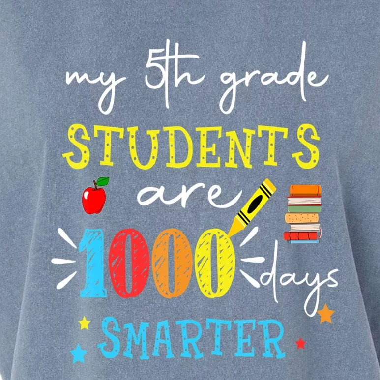 My 5th Grade Students Are 1000 Days Smarter 100 Days School Gift Garment-Dyed Women's Muscle Tee