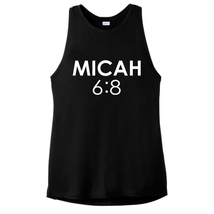 Micah 6:8 Bible Verse Christian Inspirational Catholic Ladies Tri-Blend Wicking Tank