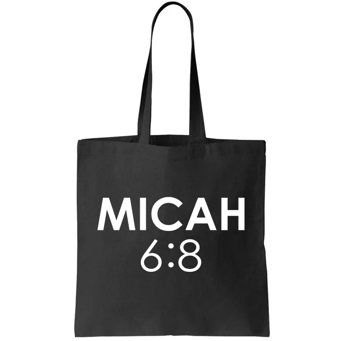 Micah 6:8 Bible Verse Christian Inspirational Catholic Tote Bag