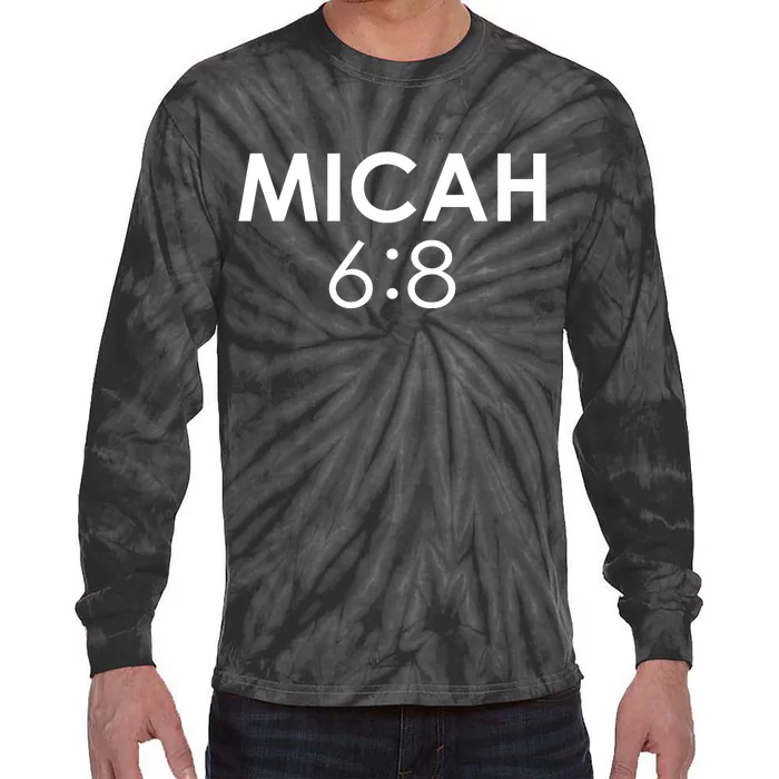 Micah 6:8 Bible Verse Christian Inspirational Catholic Tie-Dye Long Sleeve Shirt