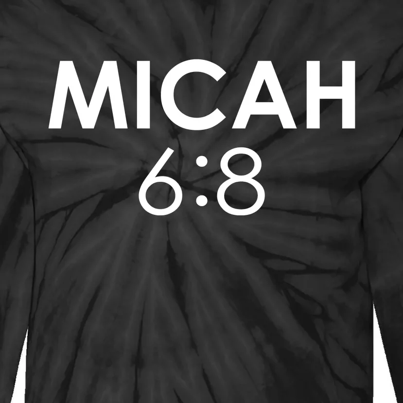 Micah 6:8 Bible Verse Christian Inspirational Catholic Tie-Dye Long Sleeve Shirt