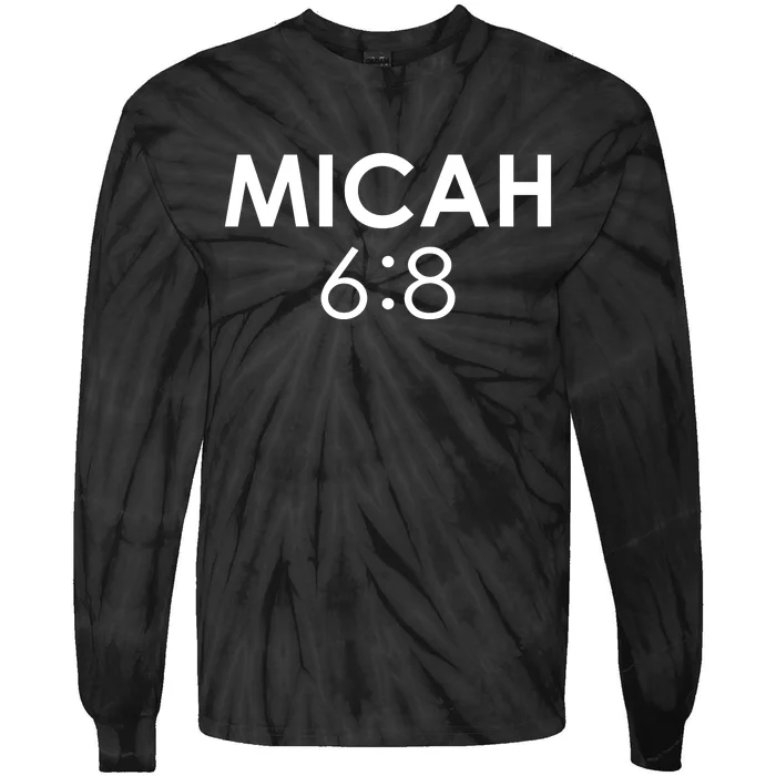 Micah 6:8 Bible Verse Christian Inspirational Catholic Tie-Dye Long Sleeve Shirt