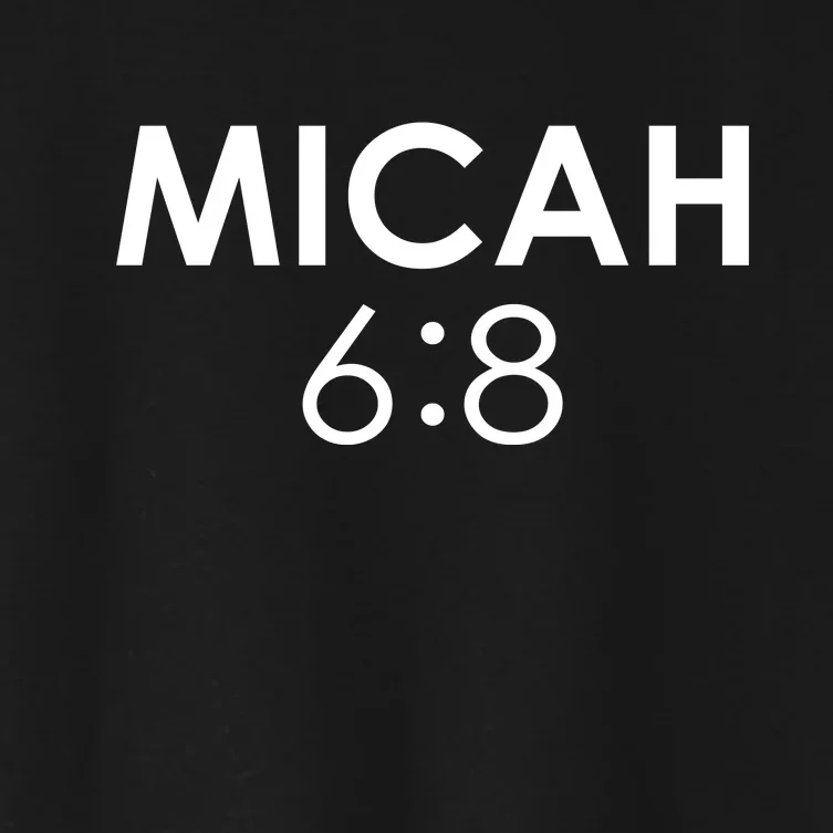 Micah 6:8 Bible Verse Christian Inspirational Catholic Women's Crop Top Tee