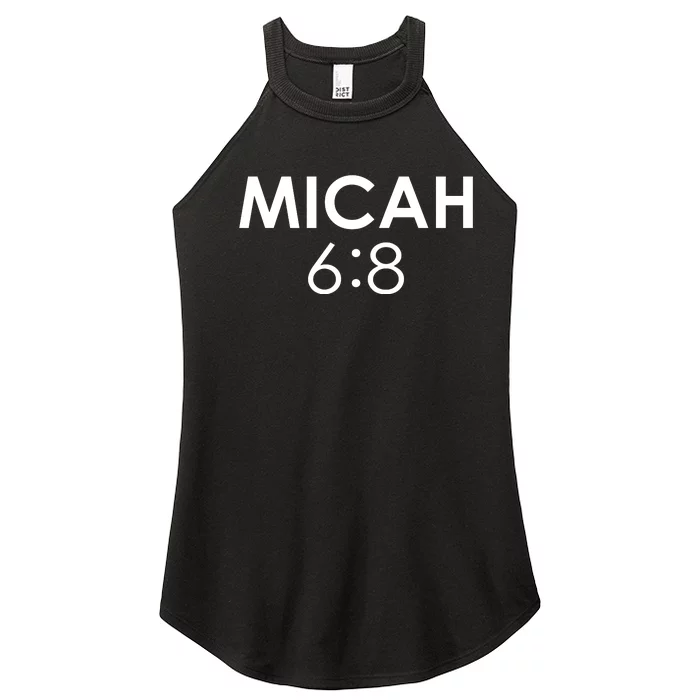 Micah 6:8 Bible Verse Christian Inspirational Catholic Women’s Perfect Tri Rocker Tank