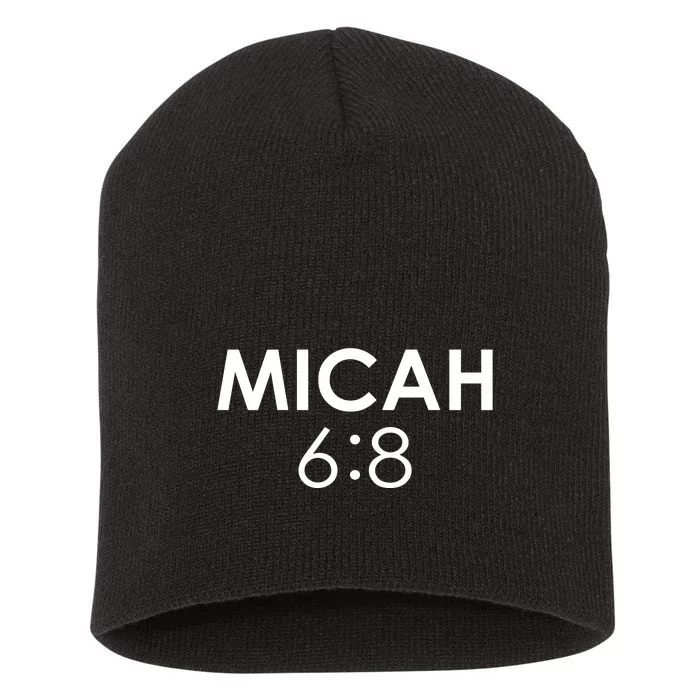 Micah 6:8 Bible Verse Christian Inspirational Catholic Short Acrylic Beanie