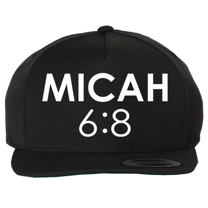 Micah 6:8 Bible Verse Christian Inspirational Catholic Wool Snapback Cap