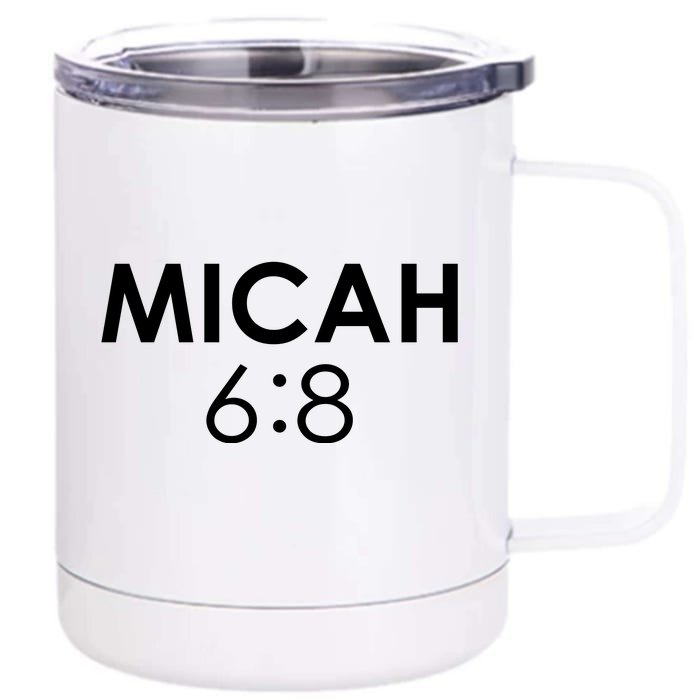 Micah 6:8 Bible Verse Christian Inspirational Catholic Front & Back 12oz Stainless Steel Tumbler Cup