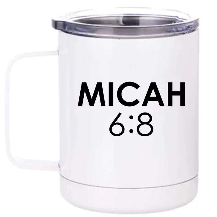 Micah 6:8 Bible Verse Christian Inspirational Catholic Front & Back 12oz Stainless Steel Tumbler Cup