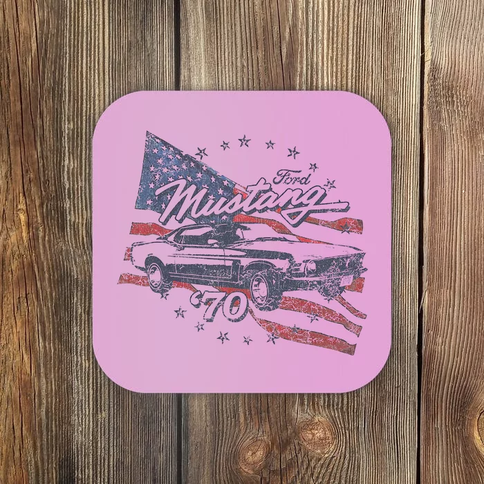 Mustang 70 American Flag Coaster