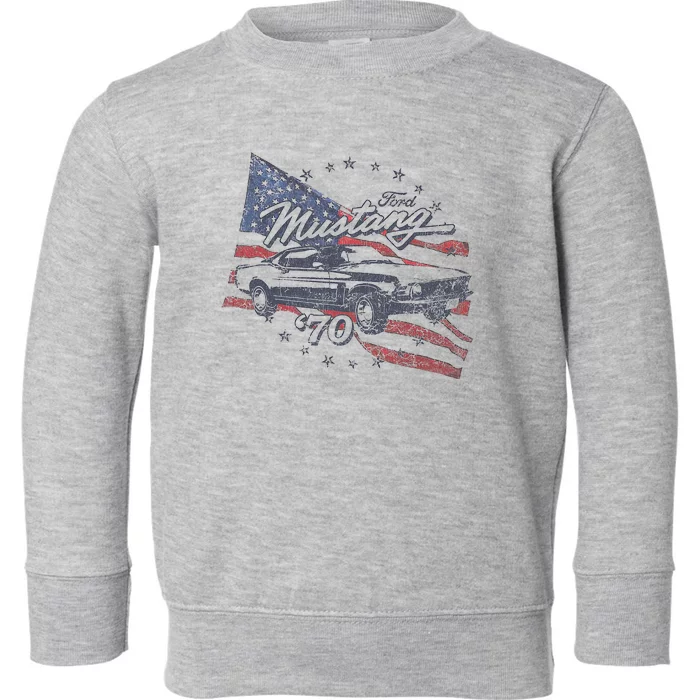 Mustang 70 American Flag Toddler Sweatshirt