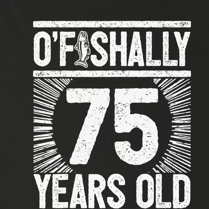 Milestone 75th Birthday 75 Years Old Angler Toddler Long Sleeve Shirt