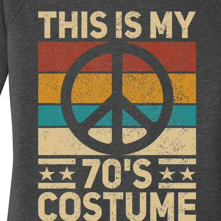 My 70s Costume 70 Style Peace Hippie 70's Disco 1970s Outfit Women's Perfect Tri Tunic Long Sleeve Shirt