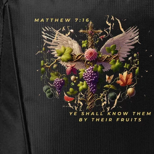 Mathew 7:16 Ye Shall Know Them By Their Fruits City Backpack