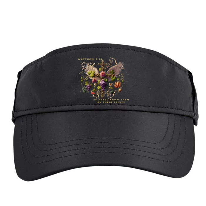 Mathew 7:16 Ye Shall Know Them By Their Fruits Adult Drive Performance Visor