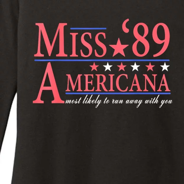 Miss 89 Americana Most Likely To Run Away With You Womens CVC Long Sleeve Shirt