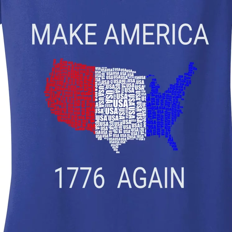 Make America 1776 Again Constitution Freedom Usa Gift Women's V-Neck T-Shirt