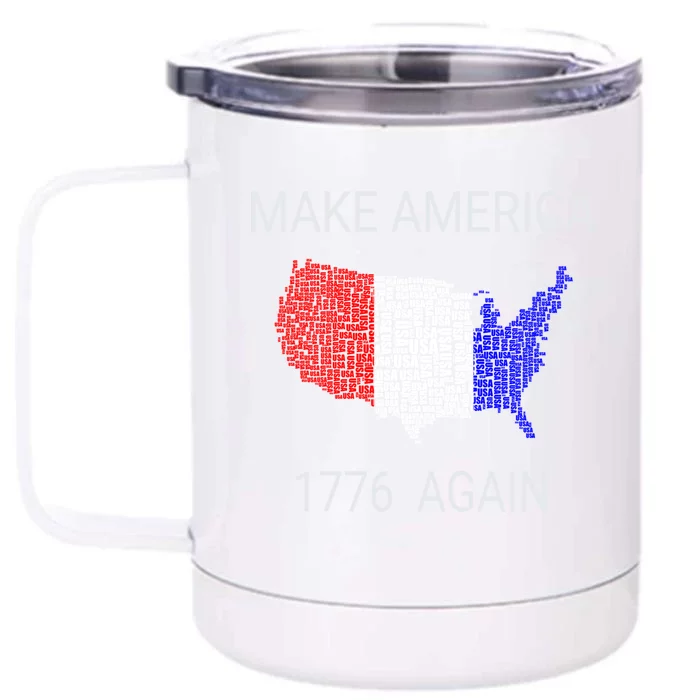 Make America 1776 Again Constitution Freedom Usa Gift Meaningful Gift Front & Back 12oz Stainless Steel Tumbler Cup