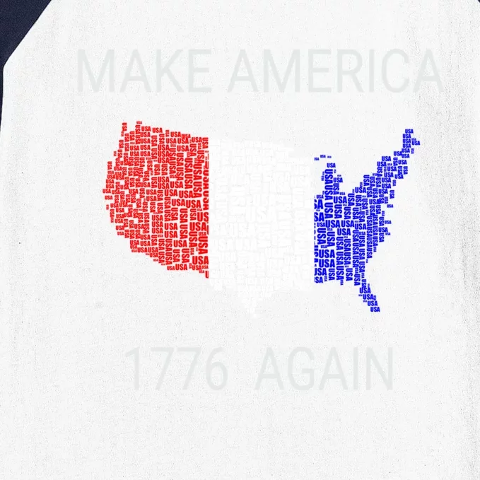 Make America 1776 Again Constitution Freedom Usa Gift Baseball Sleeve Shirt