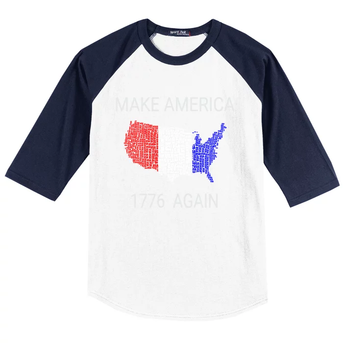 Make America 1776 Again Constitution Freedom Usa Gift Baseball Sleeve Shirt