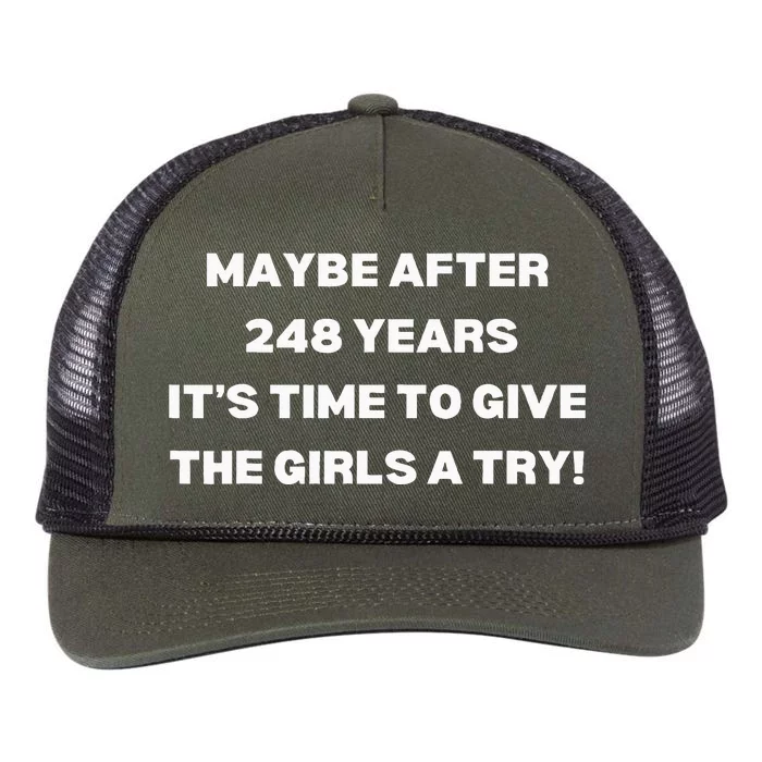 Maybe After 248 Years Time To Give The Girl A Try Kamala Retro Rope Trucker Hat Cap