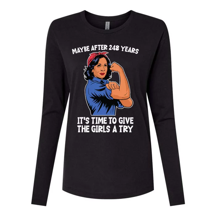 Maybe After 248 Years Its Time To Give The A Try Womens Cotton Relaxed Long Sleeve T-Shirt