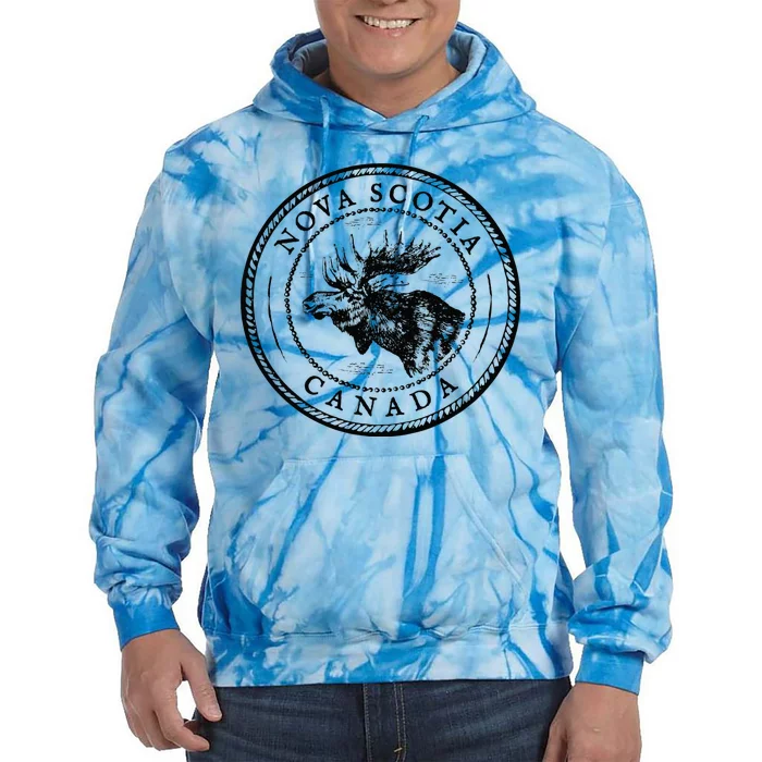 Moose Antlers Art Lovers Gift Scotia Canada Moose Tie Dye Hoodie