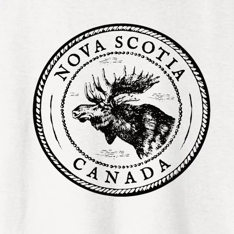 Moose Antlers Art Lovers Gift Scotia Canada Moose Women's Crop Top Tee