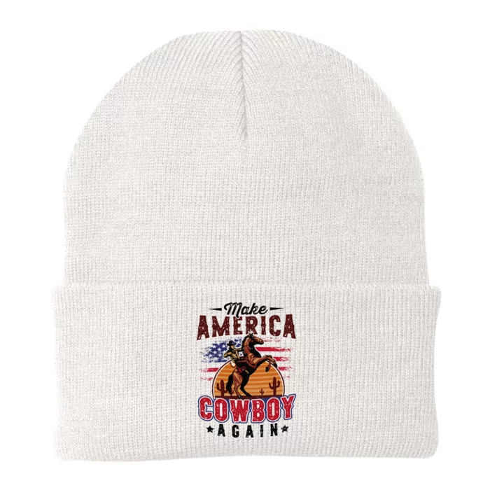 Makes America A Cowboy Again Western Life Country Knit Cap Winter Beanie