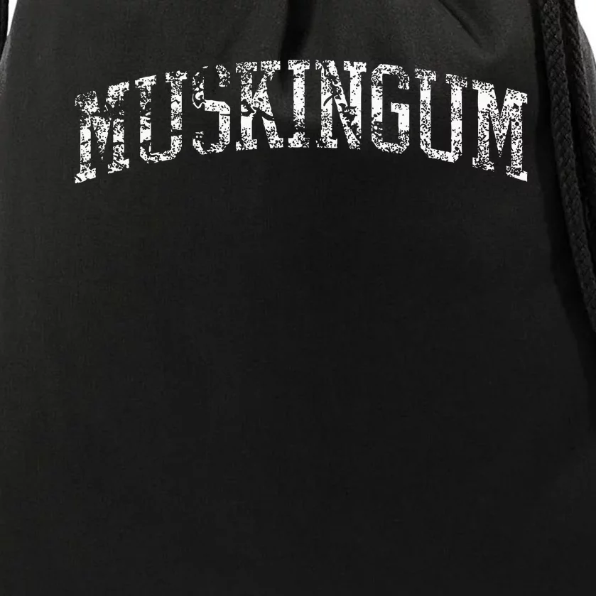 Muskingum Athletic Arch College University Alumni Drawstring Bag