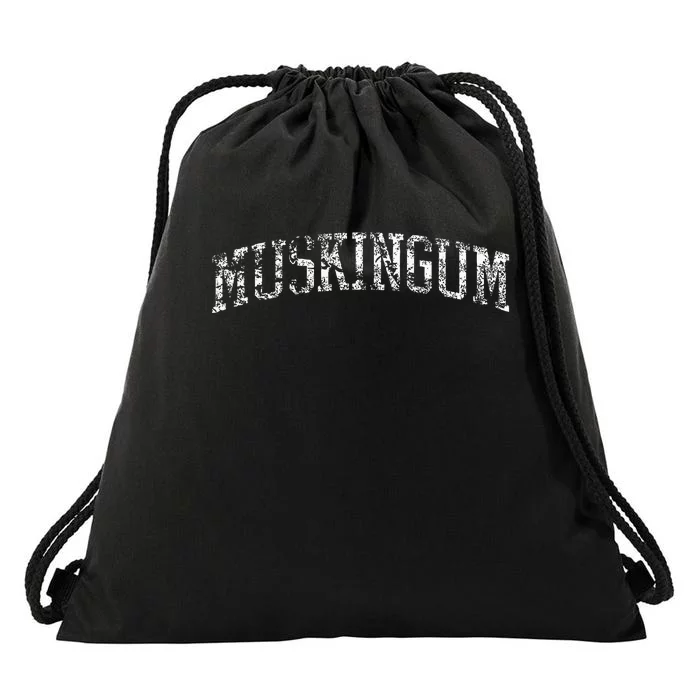 Muskingum Athletic Arch College University Alumni Drawstring Bag