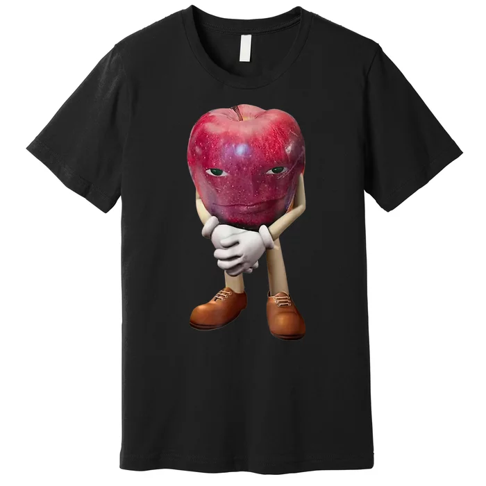 Me Asf Apple Funny Apple Face Meme Wapple Premium T-Shirt