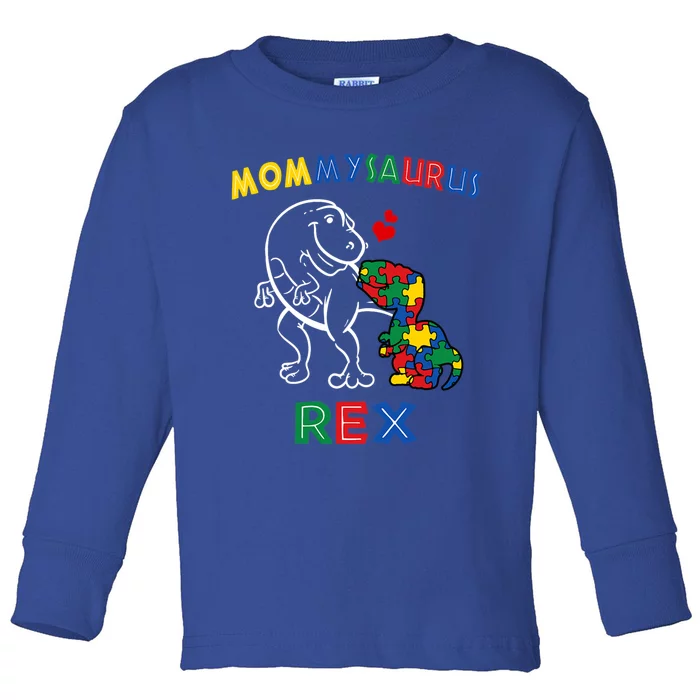 Mommysaurus Autism Awareness Mother's Day Mommy Dinosaur Mom Cute Gift Toddler Long Sleeve Shirt