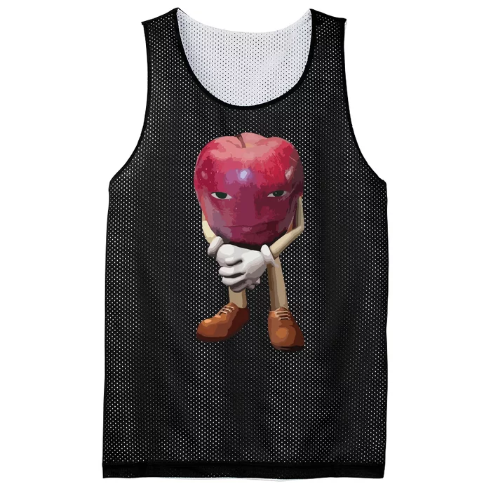 Me Asf Apple Funny Apple Face Meme Wapple Mesh Reversible Basketball Jersey Tank