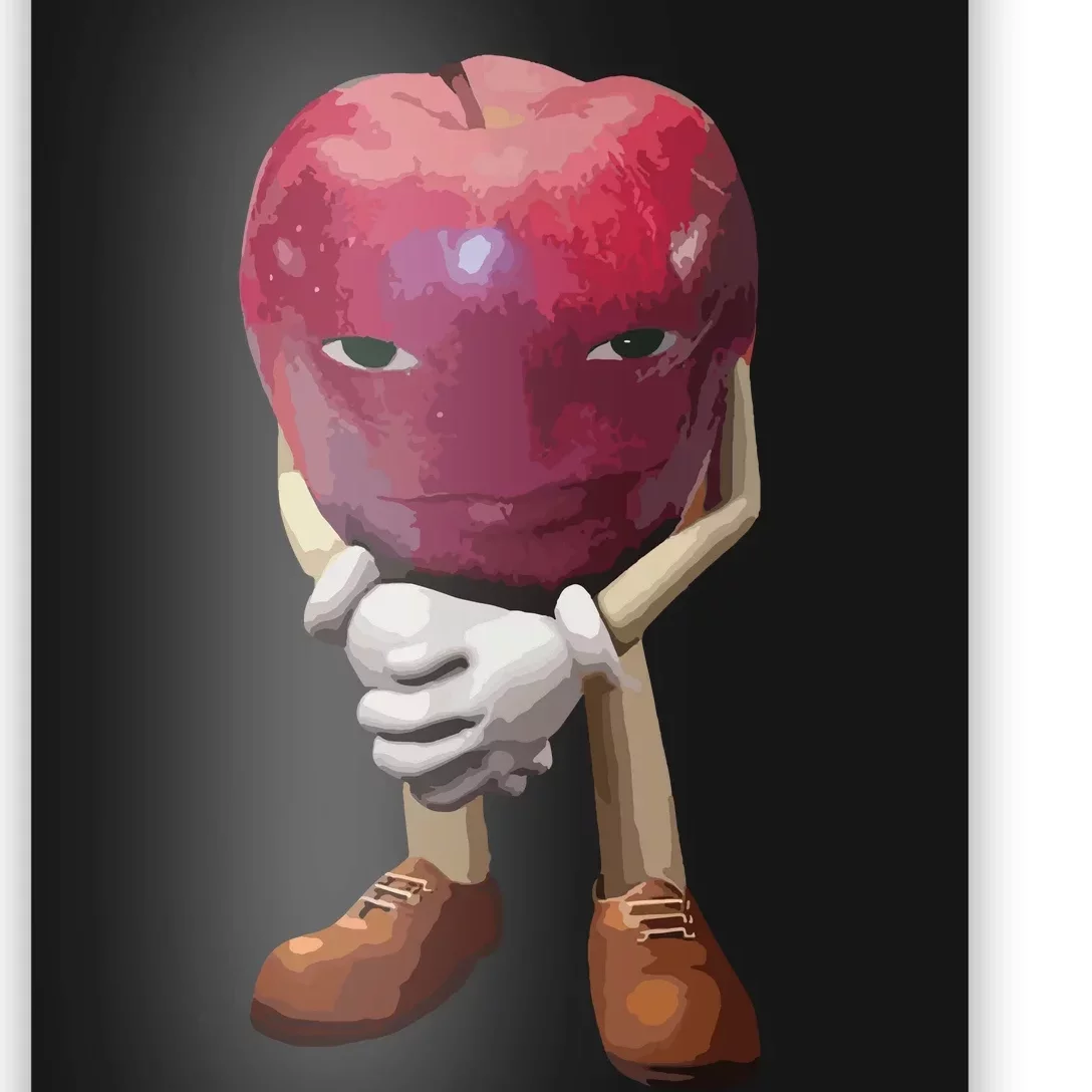 Me Asf Apple Funny Apple Face Meme Wapple Poster