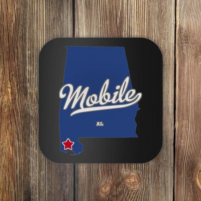 Mobile Alabama AL Map Coaster