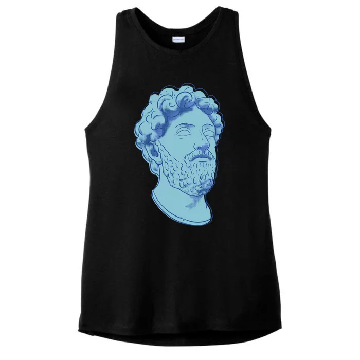 Marcus Aurelius Art Ladies Tri-Blend Wicking Tank