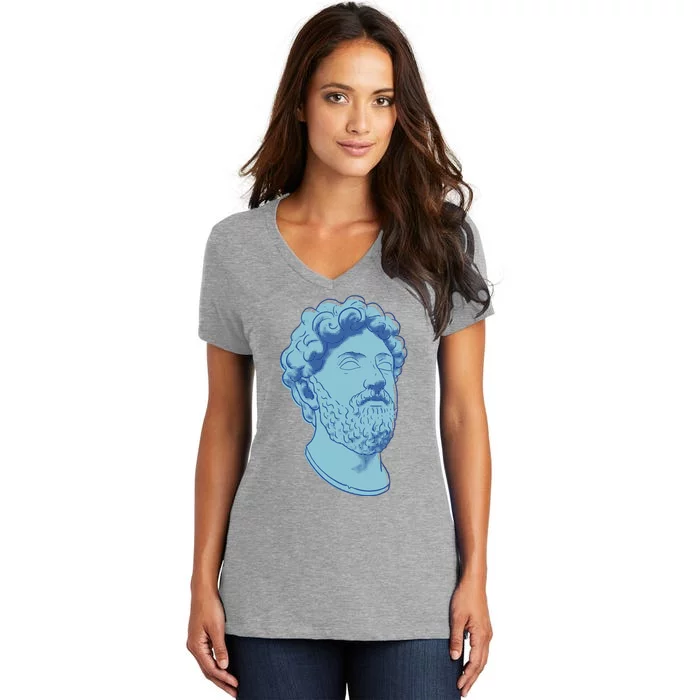 Marcus Aurelius Art Women's V-Neck T-Shirt