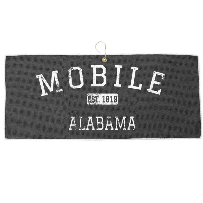 Mobile Alabama AL Vintage Large Microfiber Waffle Golf Towel